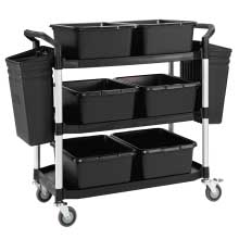 Buy Service Trolley with Side and Centre Buckets   available at Astrolift NZ